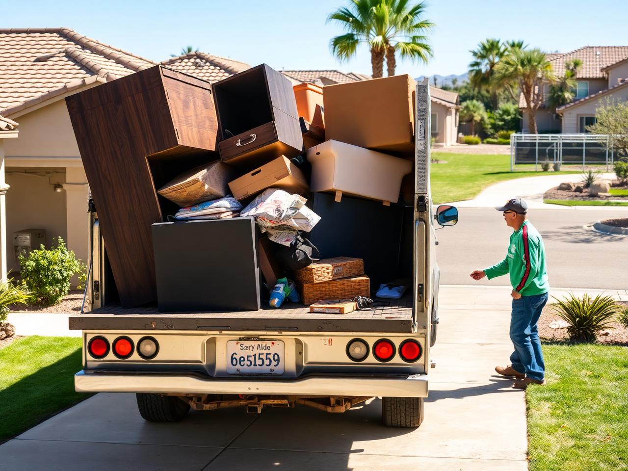 Sonoran Cleanouts crew hauling junk